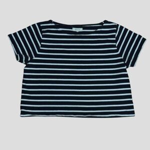 Madewell Striped Boxy Tee S – Parisian Chic, Coastal Prep, Quiet Luxury Basic
